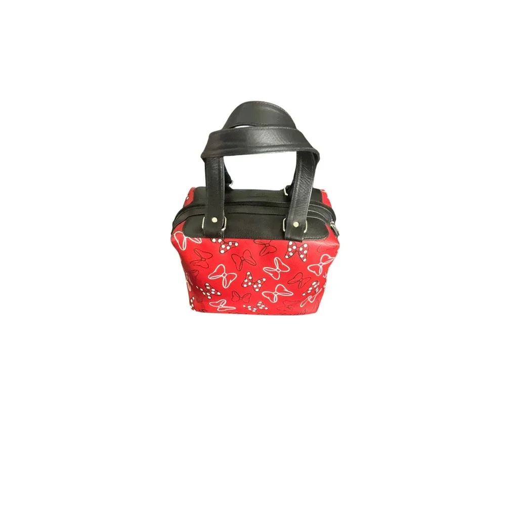 Disney Handbag Women OS Red Minnie Mouse Say Yes to Bows Satchel Faux Leather